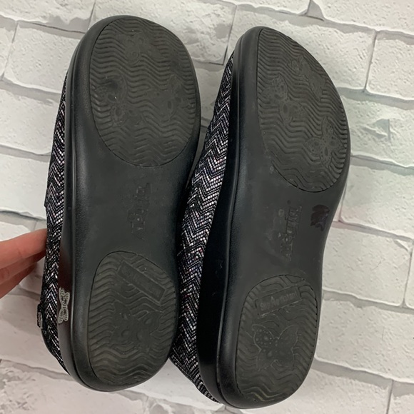 Alegria by PG Lite. slip on shoes Size 40/8 Black silver gray Cushioned - Picture 11 of 12